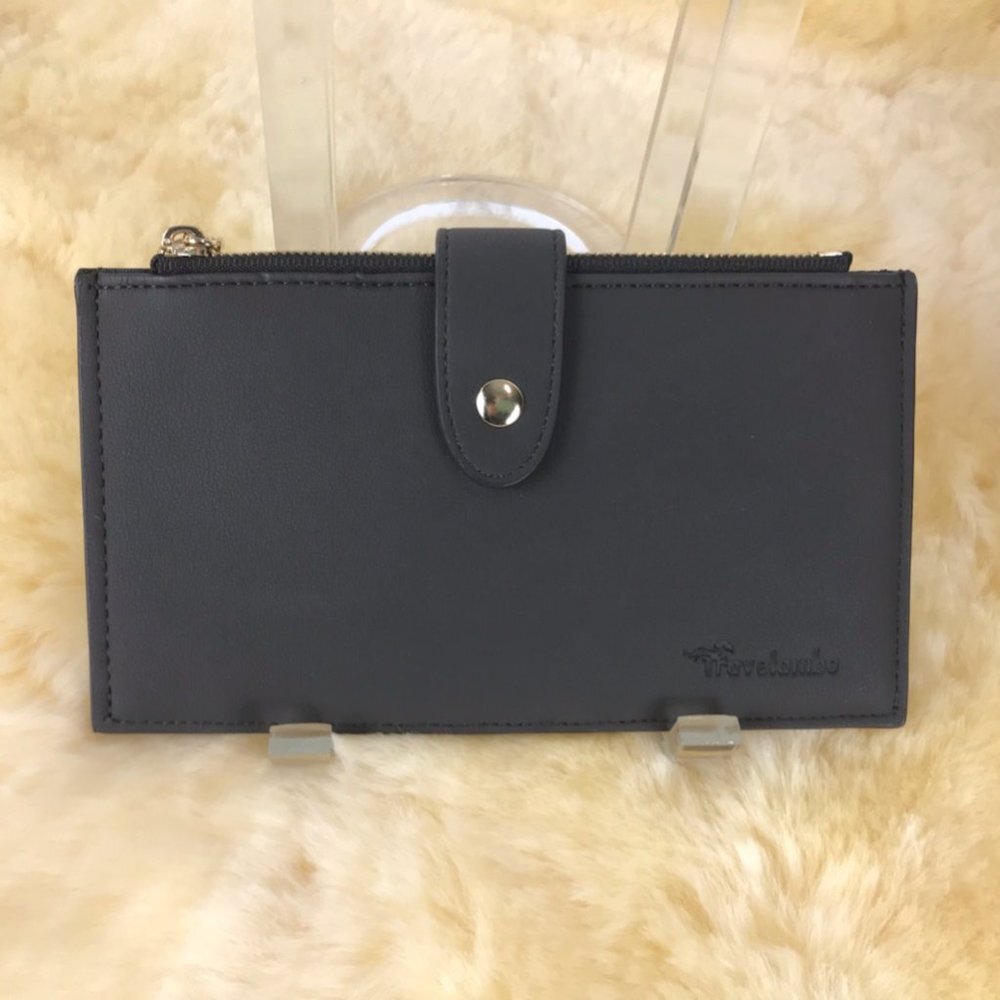 Grey Vegan leather Travelambo Wallet